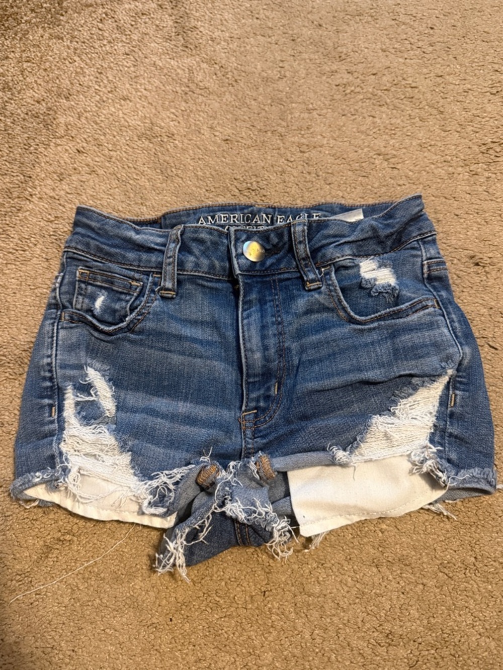 American Eagle Outfitters Distressed Denim Cutoff Shorts